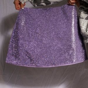 NEVER WORN CRYSTAL SKIRT - LAVENDER & SILVER